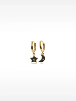 Golden Hoop Earrings With Zirconia|Parfois Shop