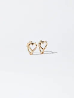 Hoop Earrings With Heart|Parfois New