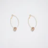Hoopss With Zirconia And Charms|Parfois Fashion