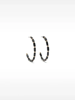 Golden Resin Hoop Earrings|Parfois Sale