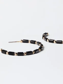 Golden Resin Hoop Earrings|Parfois Sale