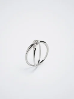Golden Ring With Zirconia|Parfois Clearance