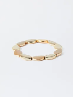 Gold-Toned Elasticated Bracelet|Parfois Outlet