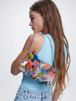 Handbag With Beads And Sequins|Parfois Discount