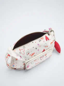 Heart Print Nylon Toiletry Bag|Parfois Store