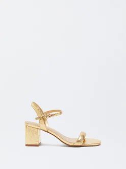 High Heel Metallic Sandals|Parfois Shop