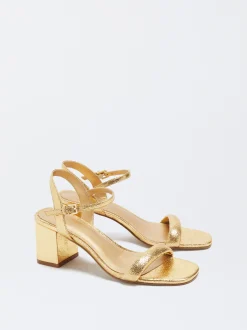 High Heel Metallic Sandals|Parfois Shop