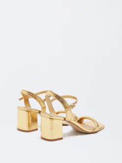 High Heel Metallic Sandals|Parfois Shop