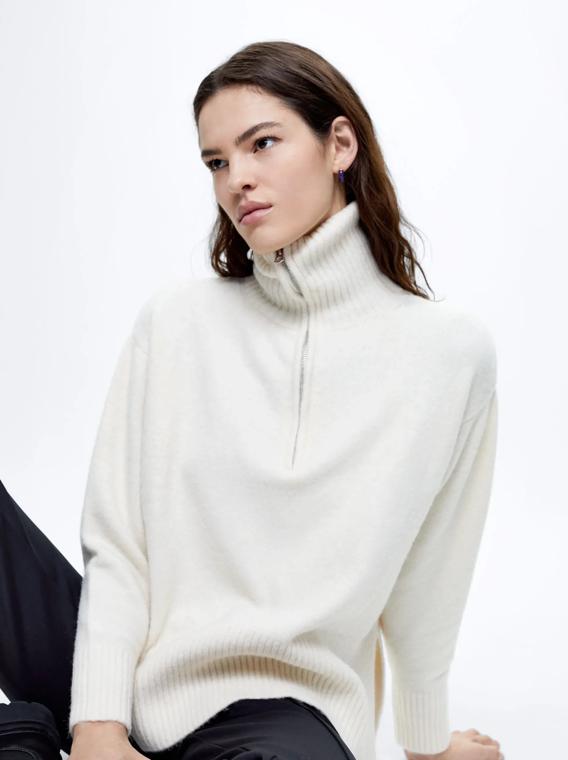 High-Neck Knit Sweater|Parfois Fashion