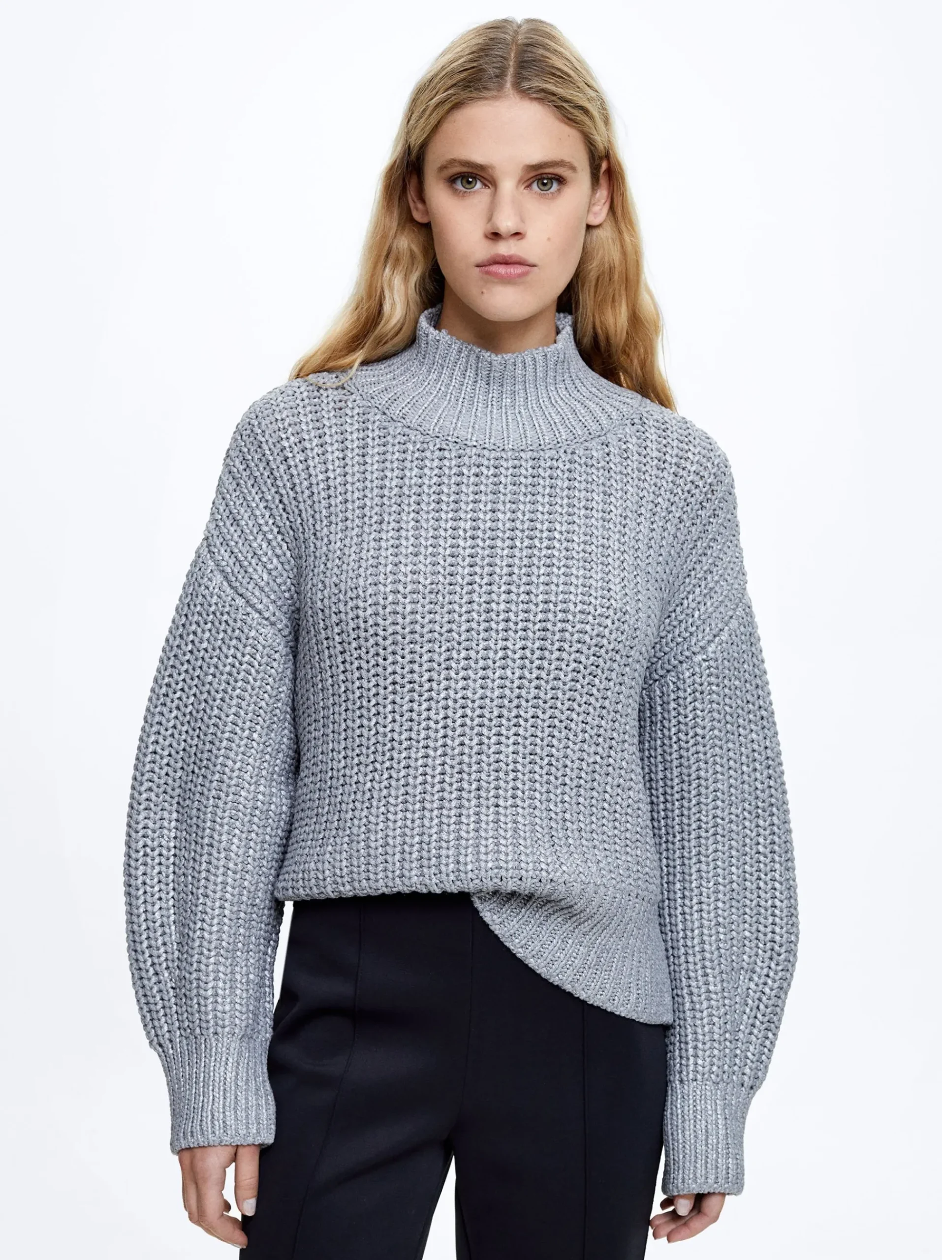 High-Neck Knit Sweater|Parfois Discount