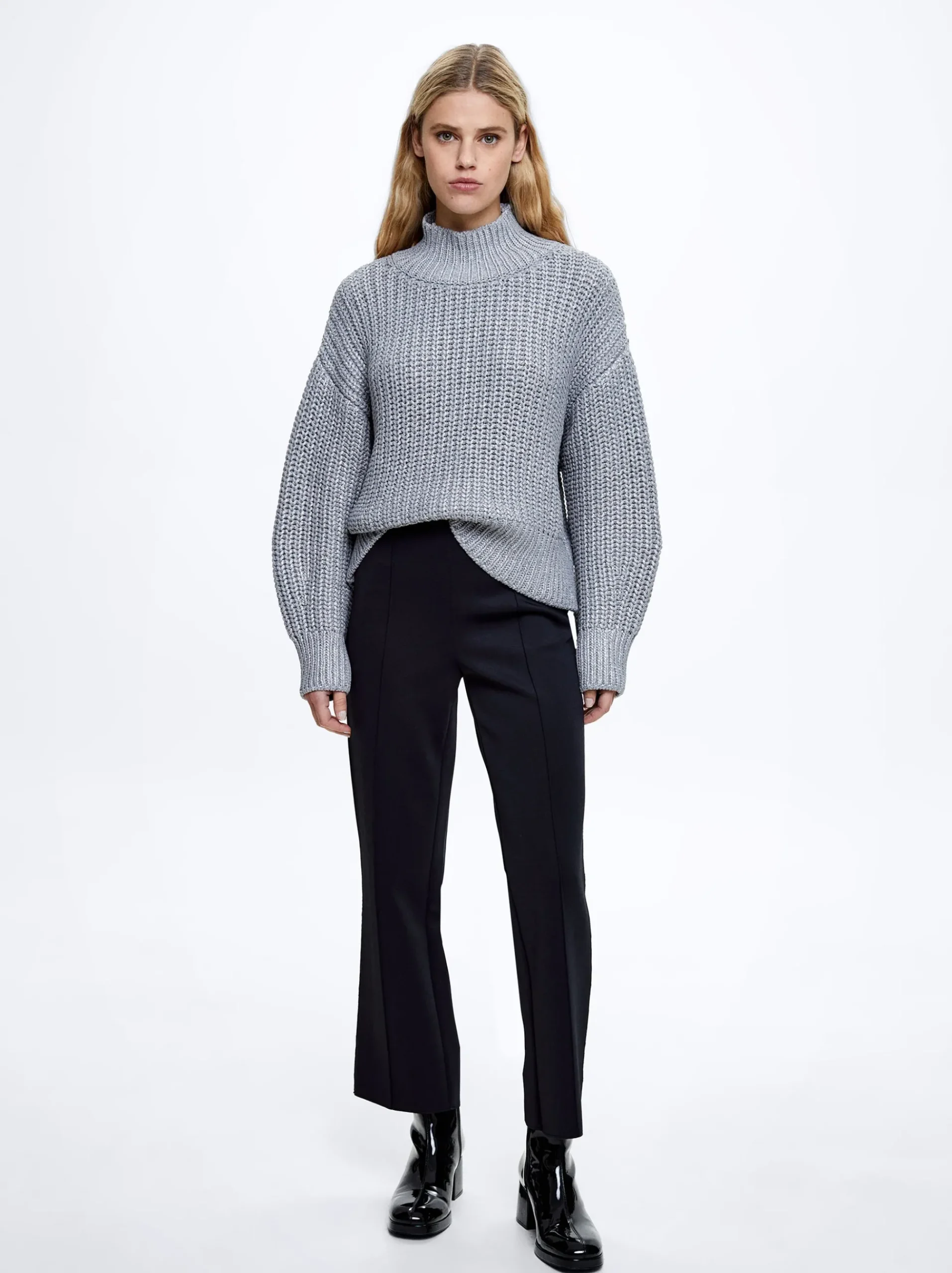 High-Neck Knit Sweater|Parfois Discount
