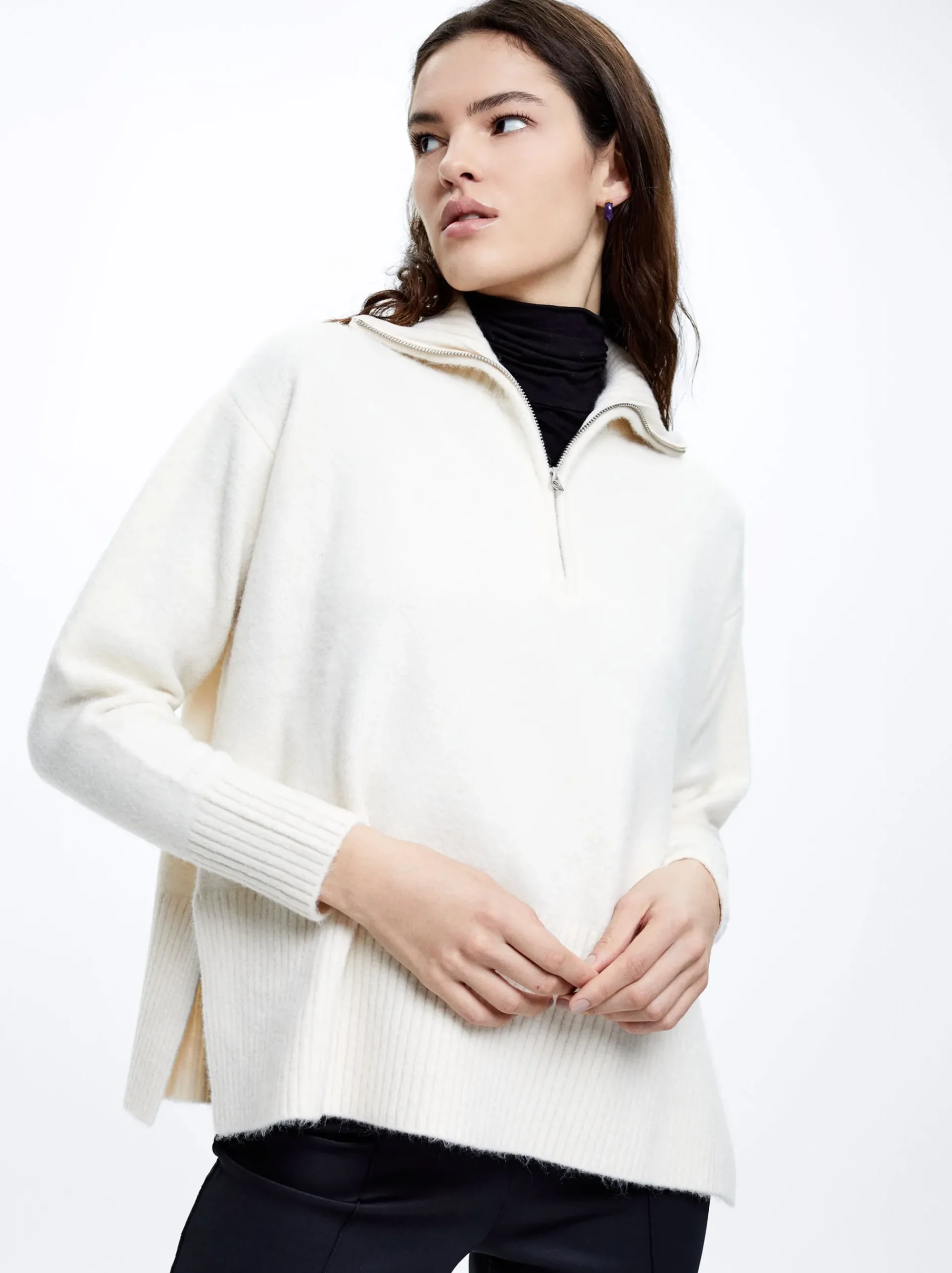 High-Neck Knit Sweater|Parfois Best