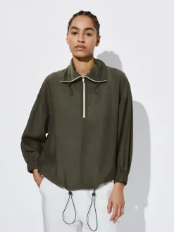 High-Neck Lyocell Hoodie|Parfois Clearance