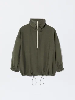 High-Neck Lyocell Hoodie|Parfois Clearance