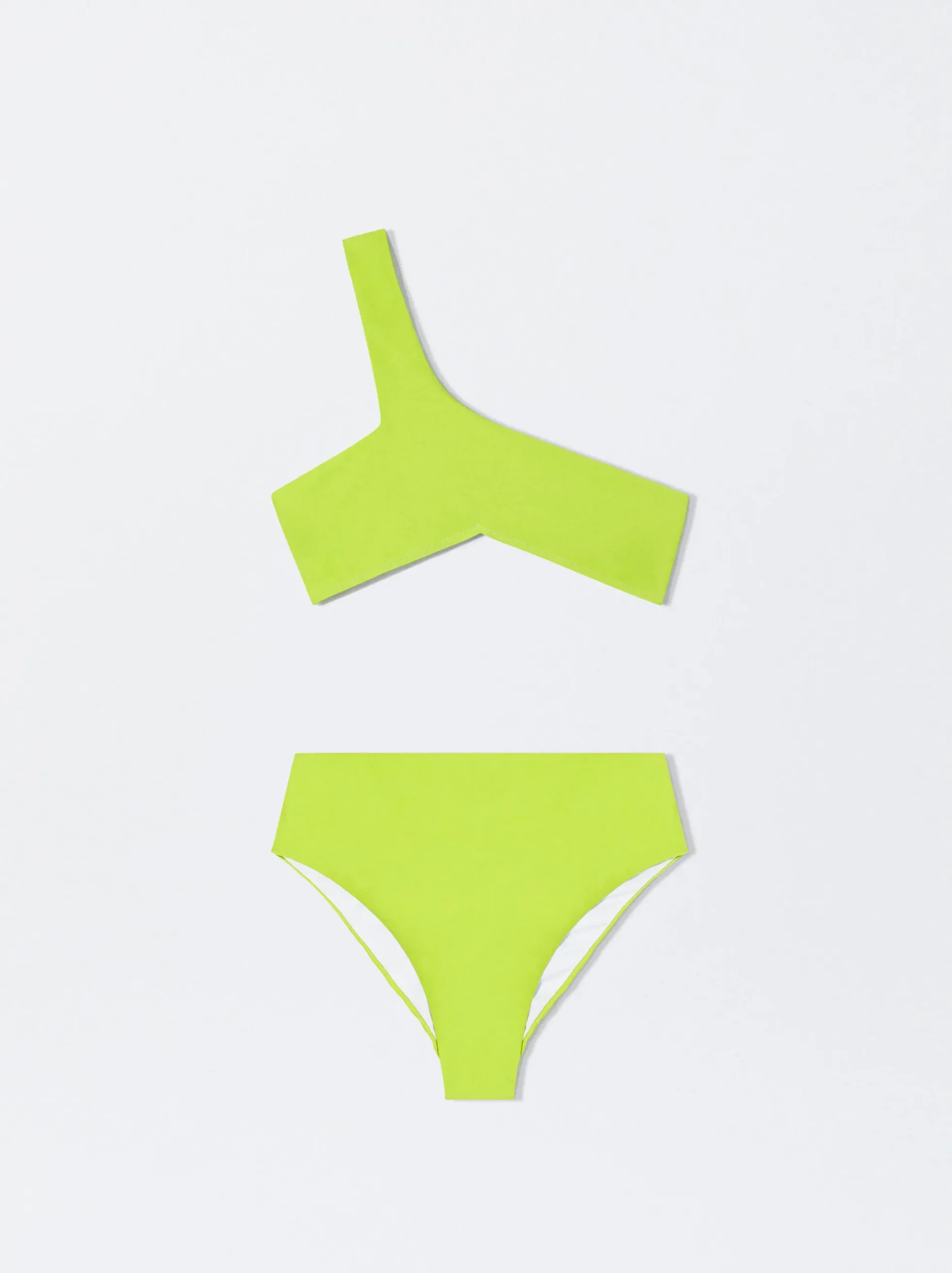 High-Waisted Asymmetric Bikini|Parfois Online