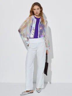 Holographic Cropped Coat|Parfois Best