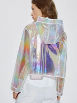 Holographic Cropped Coat|Parfois Best