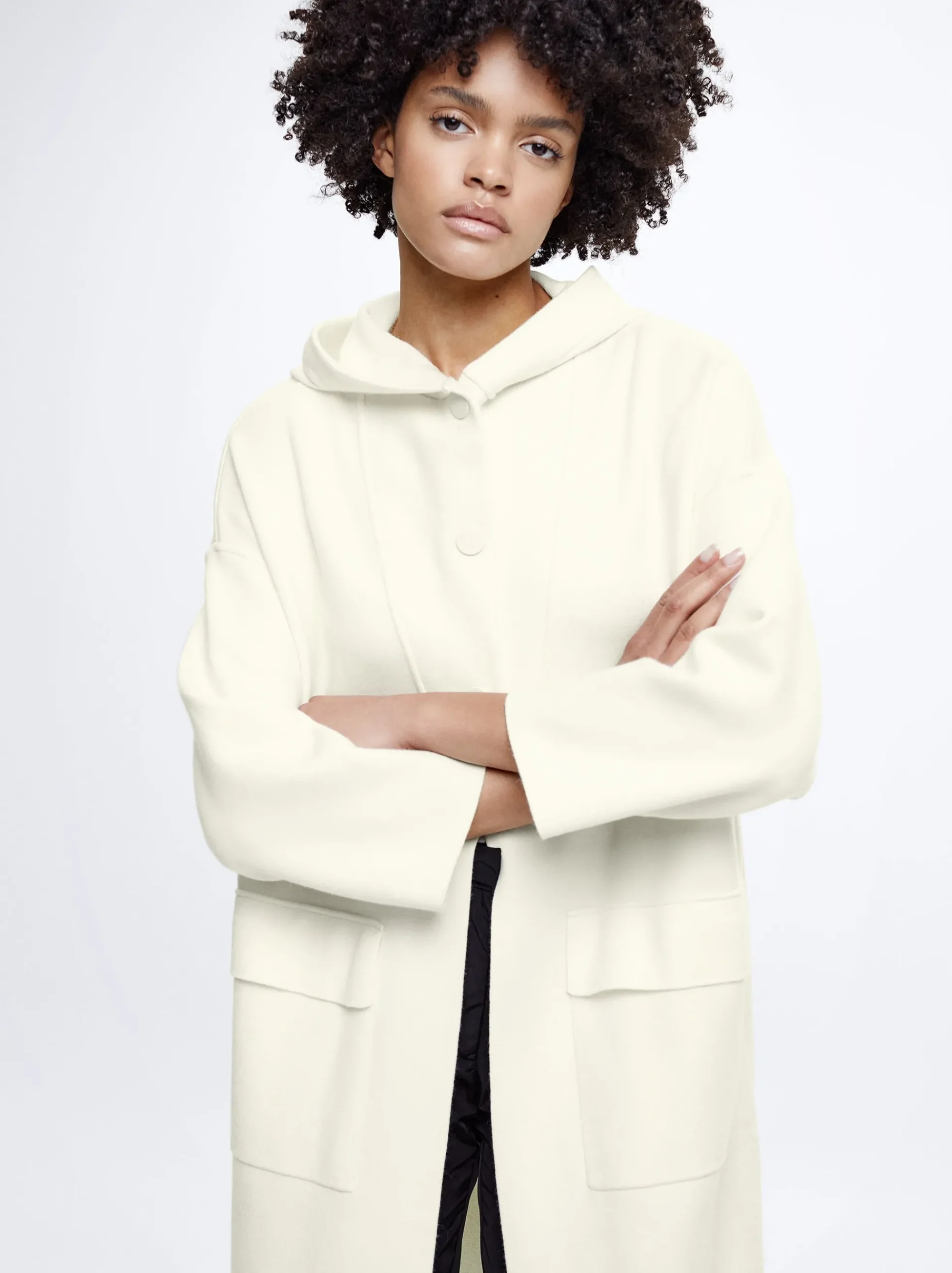 Hooded Knit Coat|Parfois Online