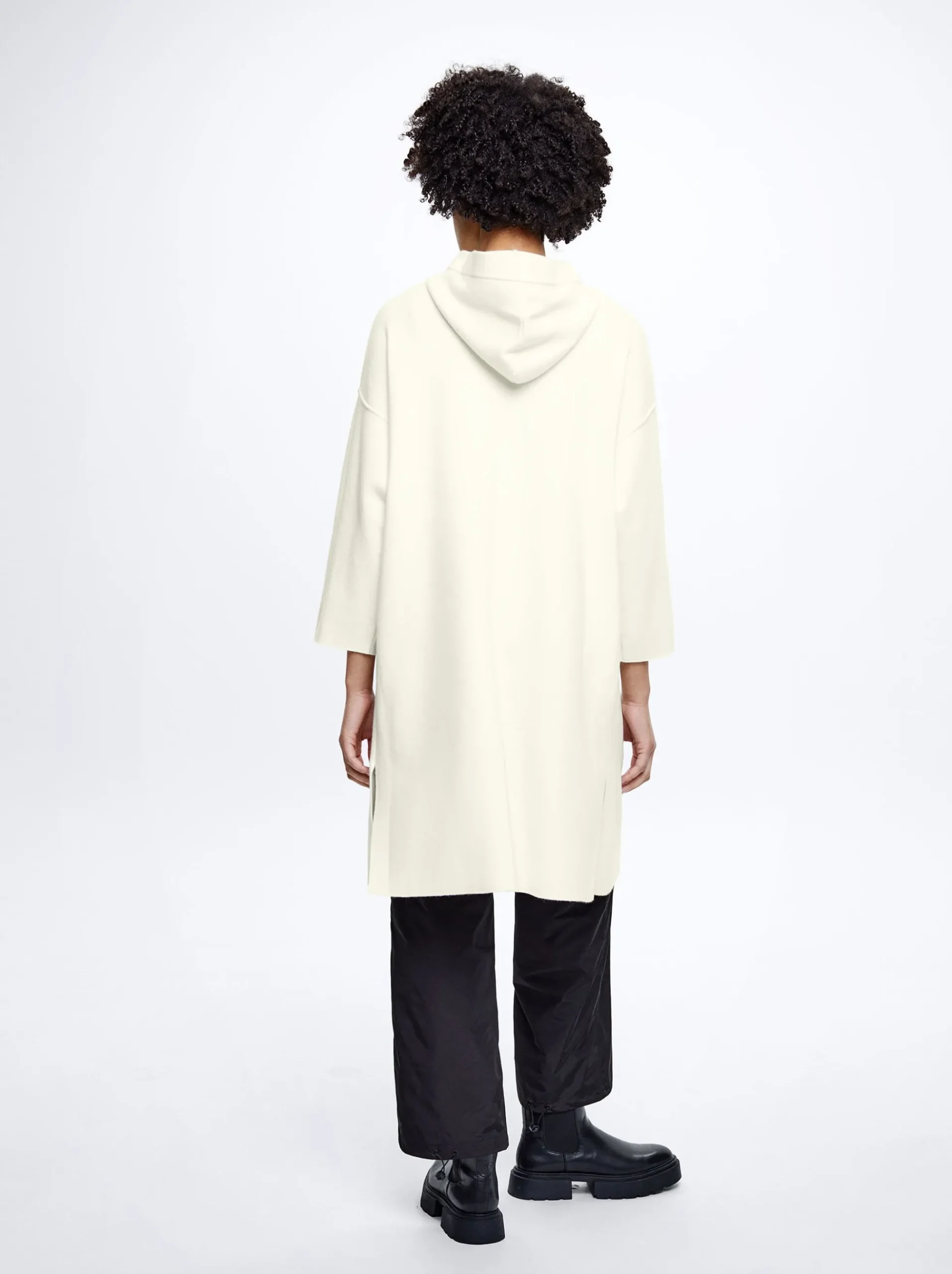 Hooded Knit Coat|Parfois Online