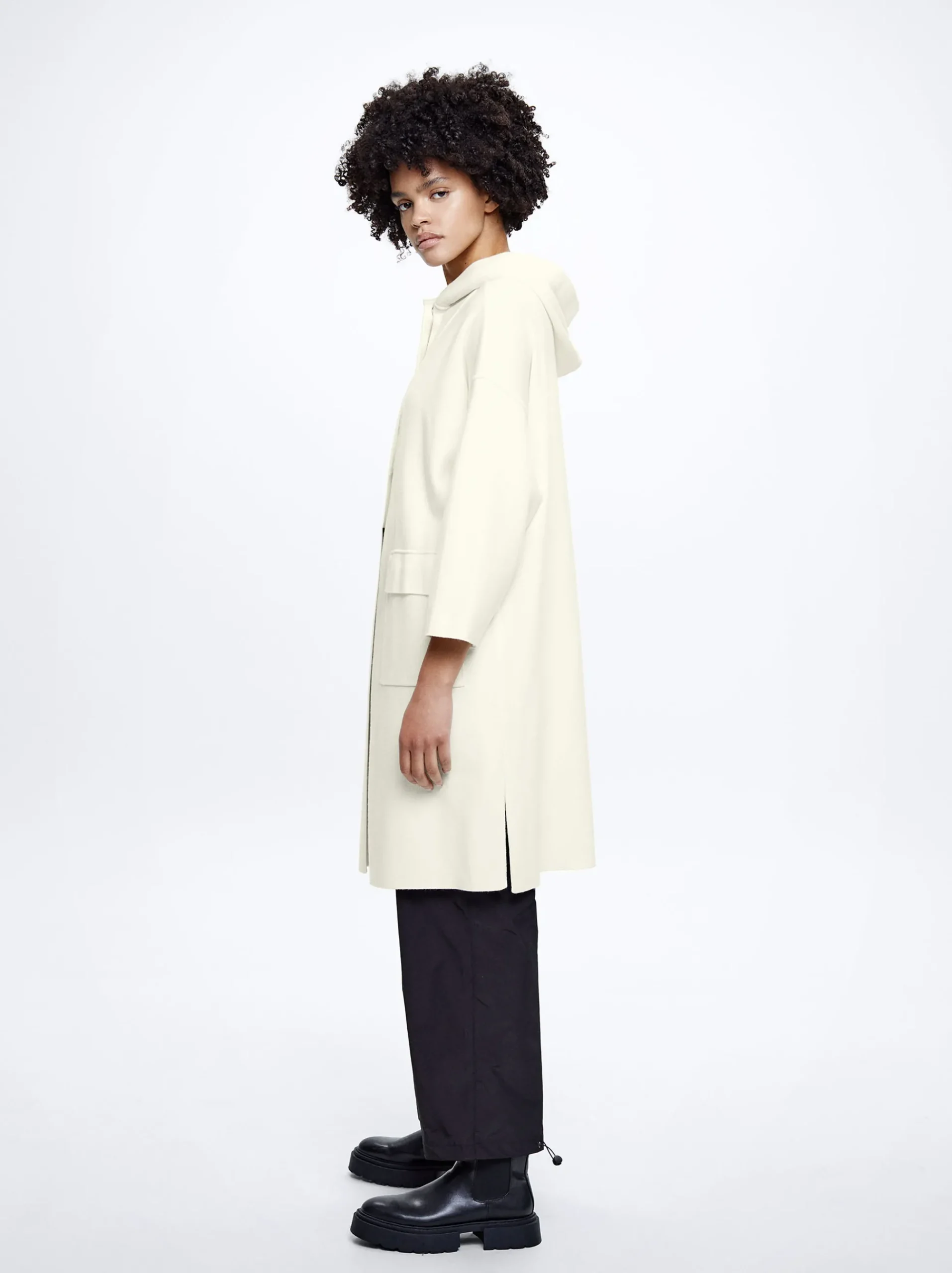 Hooded Knit Coat|Parfois Store
