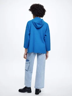 Hooded Knit Poncho|Parfois Store