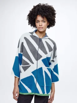 Hooded Knit Poncho|Parfois Clearance