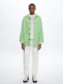 Hooded Knit Poncho|Parfois Clearance