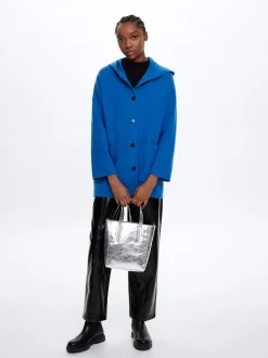 Hooded Knit Poncho|Parfois Sale