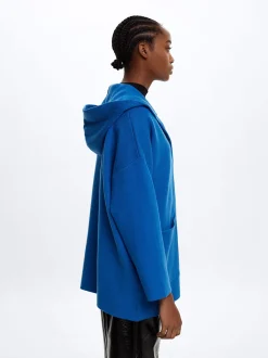 Hooded Knit Poncho|Parfois Sale
