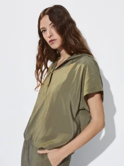 Hooded Loose-Fitting Shirt|Parfois Store