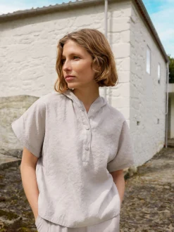 Hooded Loose-Fitting Shirt|Parfois Hot