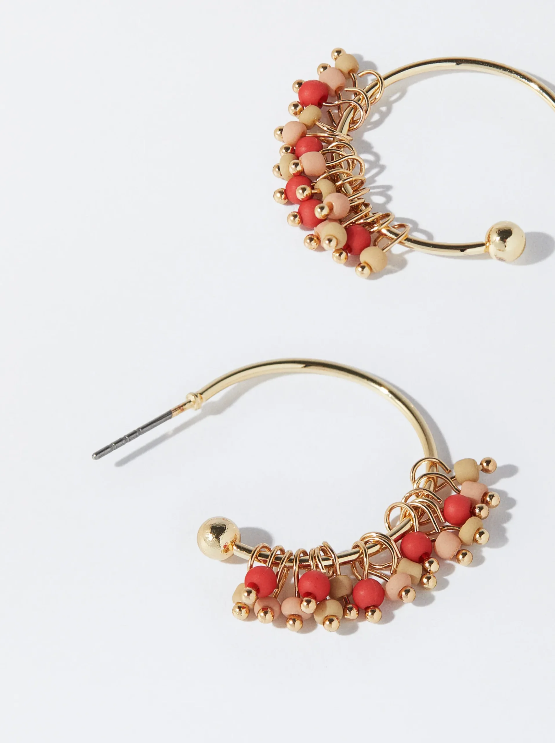 Hoop Earrings With Beads|Parfois Outlet