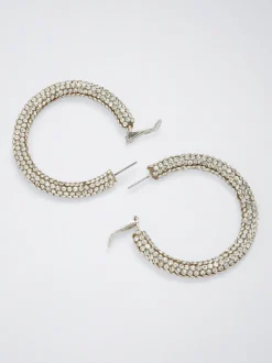 Hoop Earrings With Crystals|Parfois Discount