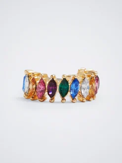Hoop Earrings With Crystals|Parfois Store