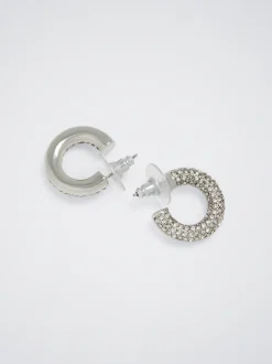 Hoop Earrings With Crystals|Parfois Store