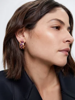 Hoop Earrings With Enamel|Parfois Clearance