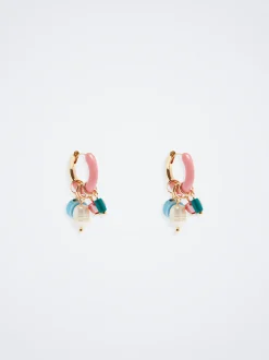 Hoop Earrings With Freshwater Pearl|Parfois Best Sale