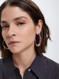 Hoop Earrings With Freshwater Pearl|Parfois Cheap