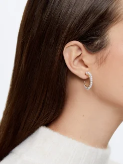 Hoop Earrings With Pearls|Parfois Clearance