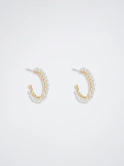 Hoop Earrings With Pearls|Parfois Store