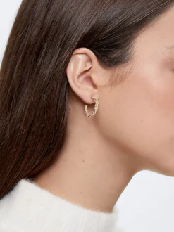 Hoop Earrings With Pearls|Parfois Hot