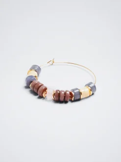 Hoop Earrings With Semiprecious Stone|Parfois Cheap