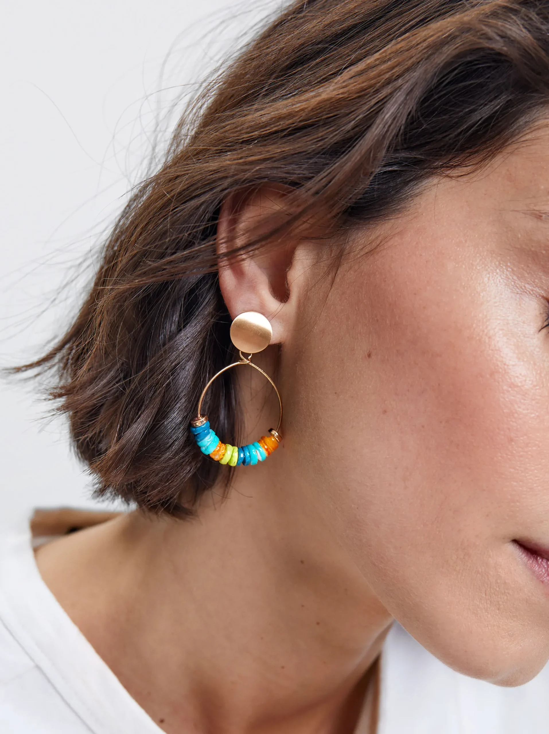 Hoop Earrings With Shell|Parfois Clearance
