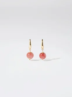 Hoop Earrings With Stone|Parfois Flash Sale