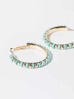 Hoop Earrings With Stone|Parfois Sale