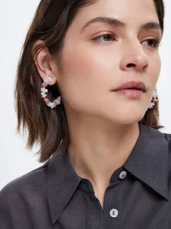 Hoop Earrings With Stone|Parfois Hot