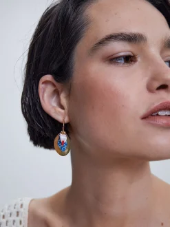 Hoop Earrings With Stone And Resin|Parfois Discount
