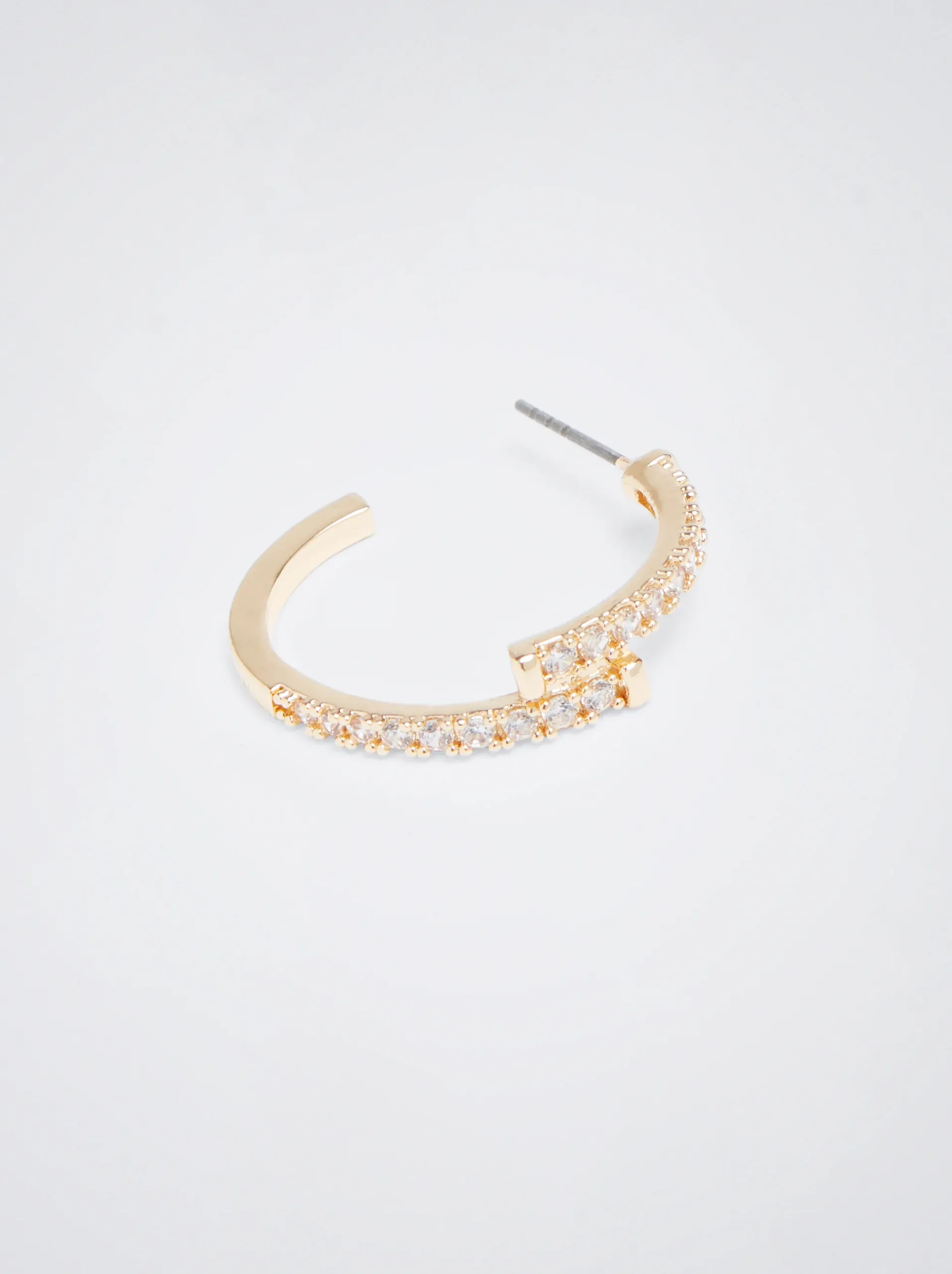 Hoop Earrings With Zirconia|Parfois Flash Sale