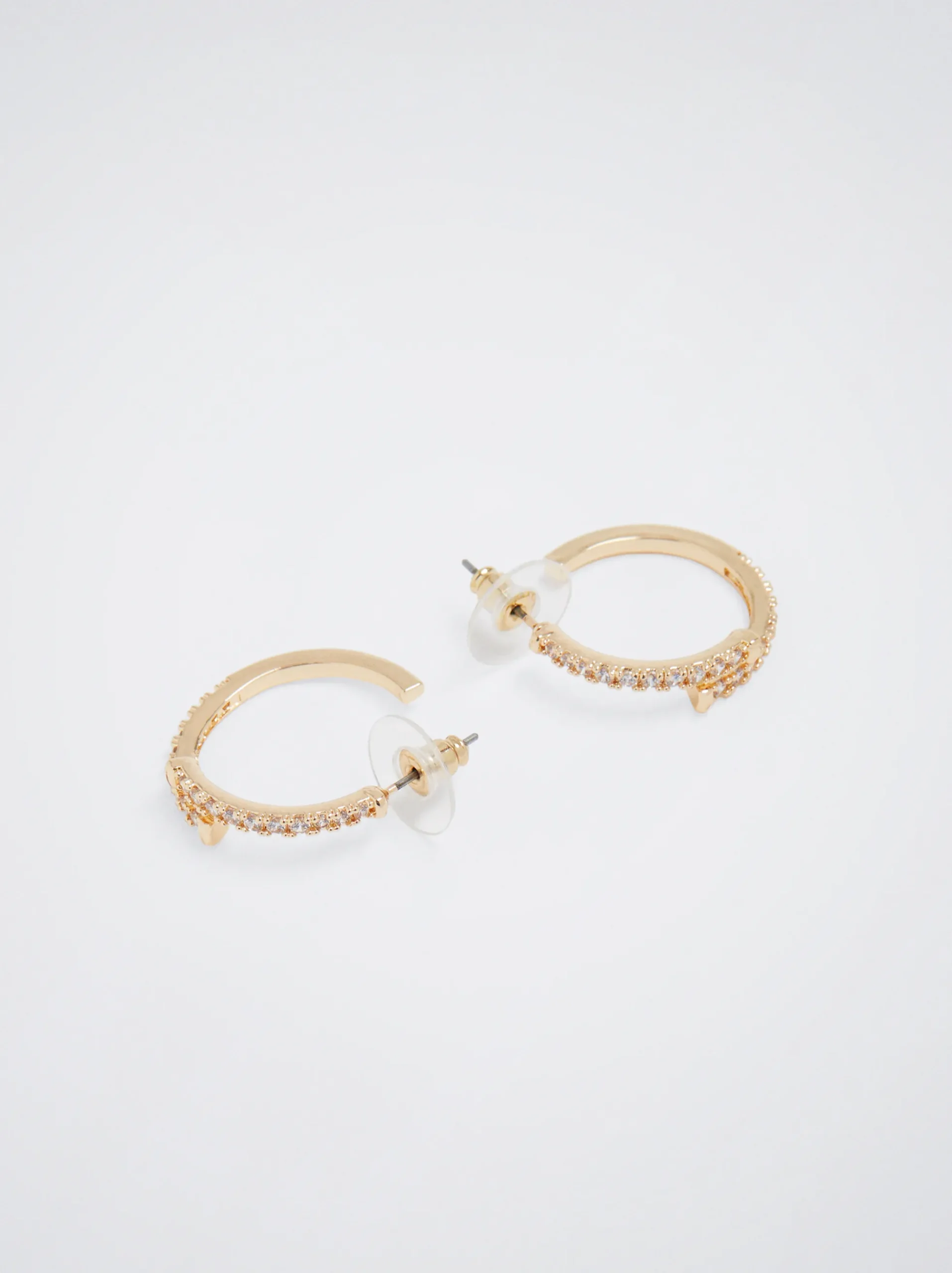 Hoop Earrings With Zirconia|Parfois Flash Sale