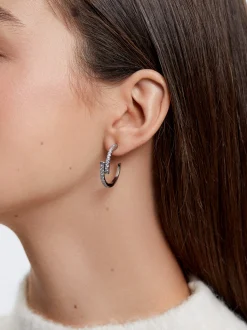 Hoop Earrings With Zirconia|Parfois Cheap